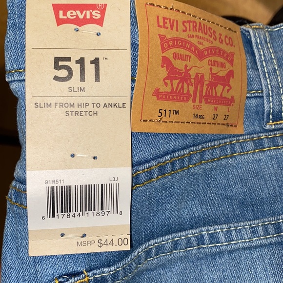 COPY - Levi's Boys' Big 511 Slim Fit Jeans - Picture 2 of 3